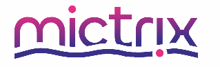 Mictrix logo in purple and pink text
