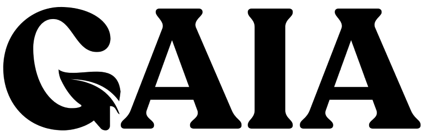 Gaia logo in black text